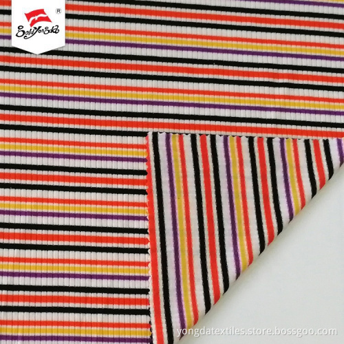 Rib Knit Fabric With Good Extensibility Curling Edge